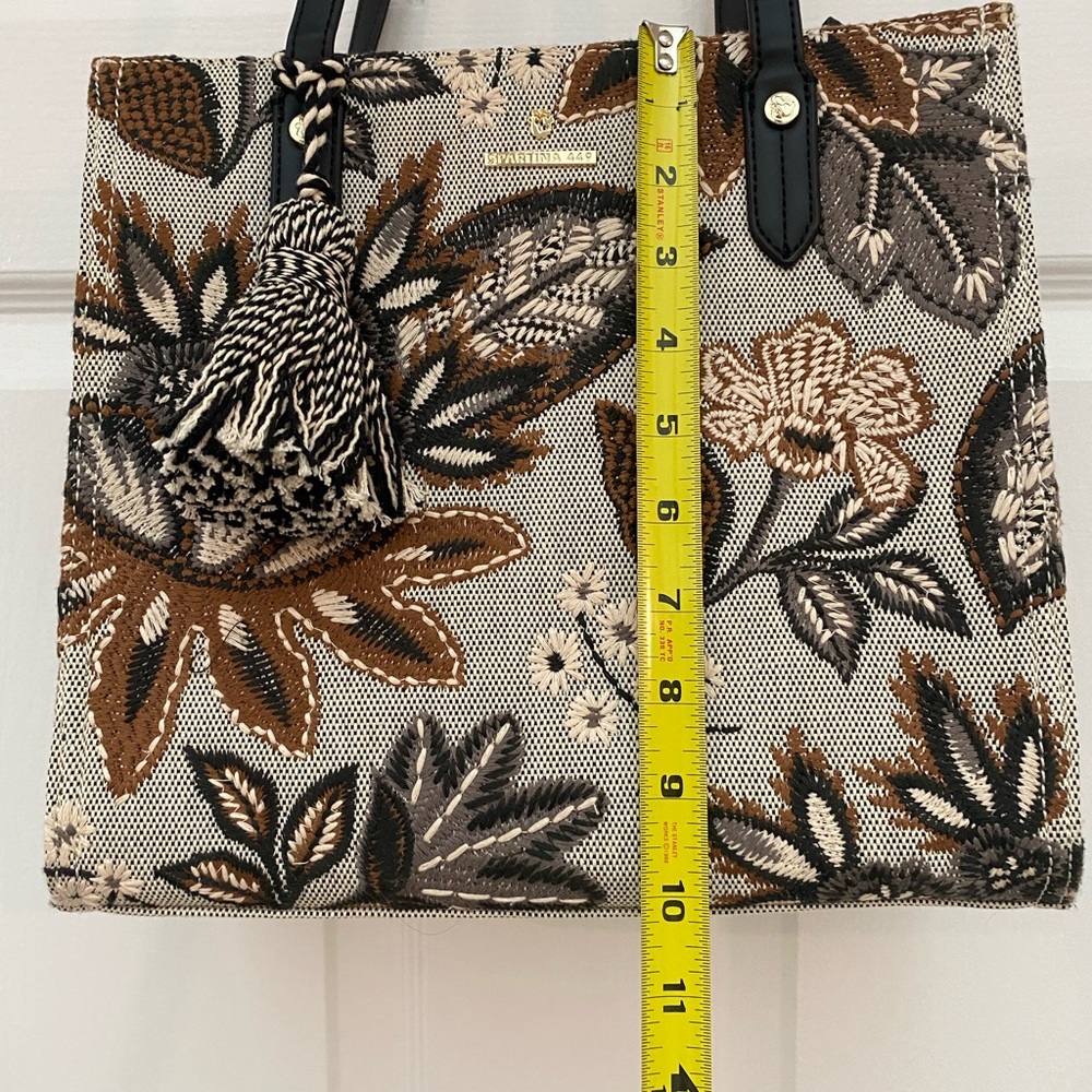 Spartina 449 Floral Tapestry Tote in Beige, Brown & Black NWOT - Picture 6 of 11